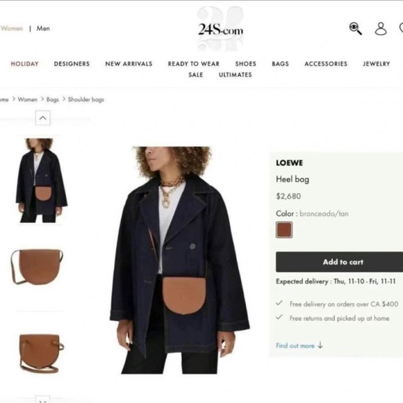 100% Authentic LOEWE Crossbody wallet phone bag - Picture 4 of 4